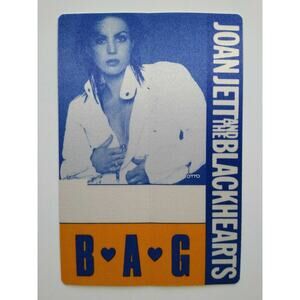 Joan Jett And The Blackhearts Backstage Pass Artist Photo Punk New Wave 1988
